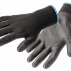 Schwarze Polyurethan-Schutzhandschuhe, Größe 7