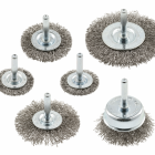 Drahtbürsten-Set 6tlg., 37, 50, 62, 75mm, Stahl