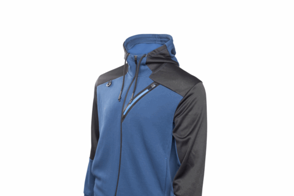 ERIK Sweatshirt mit Kapuze blau /schwarz S (48) – Bild 6