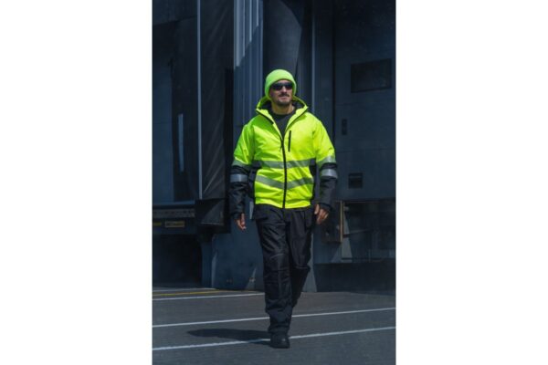 NEON Wintermütze mit reflektierendem Faden gelb uni – Bild 3
