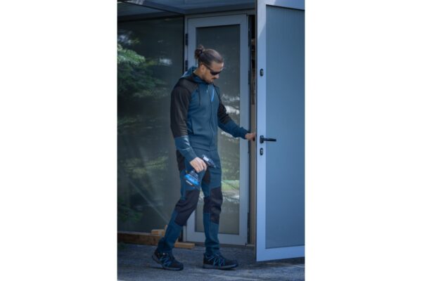 ERIK Sweatshirt mit Kapuze blau /schwarz L (52) – Bild 2