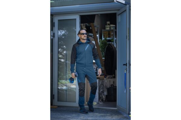 ERIK Sweatshirt mit Kapuze blau /schwarz L (52) – Bild 3