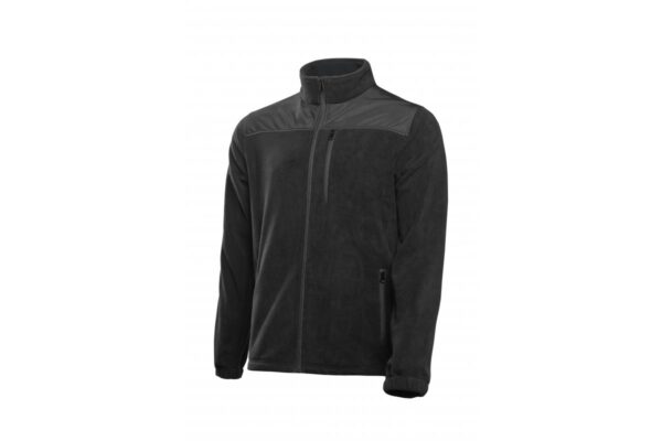 EZRA Polar- Fleecejacket mit OXFORD schwarz 3XL (58)