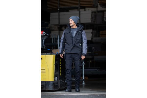 AMOS Winter-Arbeitsjacke mit Kapuze schwarz 3XL (58) – Bild 4