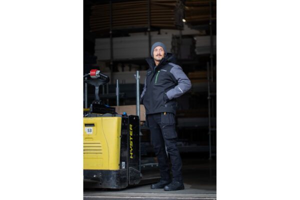 AMOS Winter-Arbeitsjacke mit Kapuze schwarz 3XL (58) – Bild 8