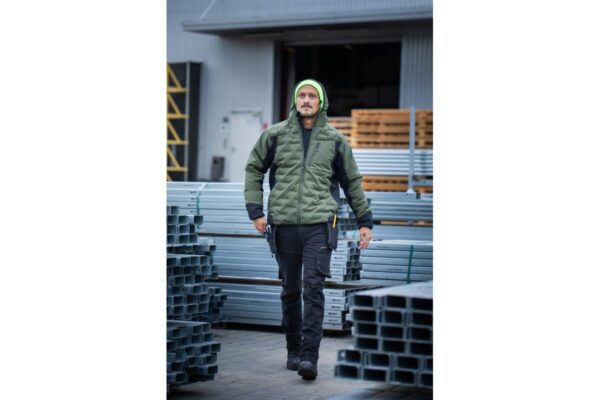 PAUL Winter-Arbeitsjacke mit Kapuze oliv 3XL (58) – Bild 4