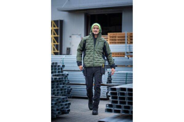 PAUL Winter-Arbeitsjacke mit Kapuze oliv 3XL (58) – Bild 5
