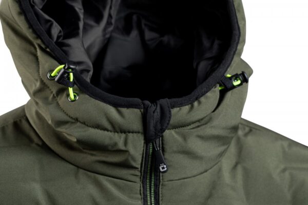 PAUL Winter-Arbeitsjacke mit Kapuze oliv 3XL (58) – Bild 8
